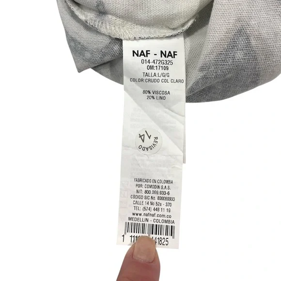 NWT NAF NAF Paris Tropical Hawaiian Floral Midi Dress LARGE MSRP$229 Vacation - Picture 7 of 12